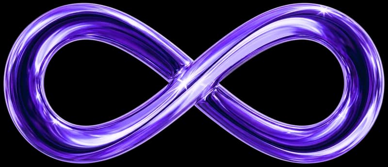 Scope metallic infinity mark